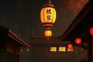 《萤火时序》封面：小镇重排的灯位与守灯人手中的提灯